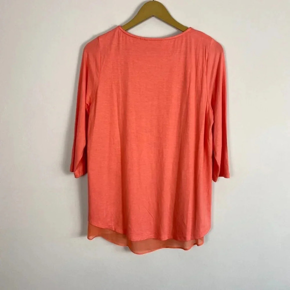 Soft Surroundings Layered Coral Top - Picture 8 of 9